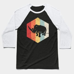 Retro 70s Rhino Baseball T-Shirt